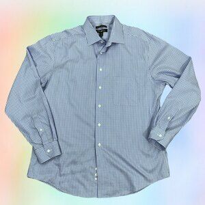 Pronto Uomo Men's Long Sleeve Shirt XL Non-Iron Modern‎ Fit Checks
